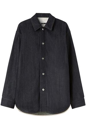 Navy blue cotton denim shirt JIL SANDER | J23DL0101J45041405